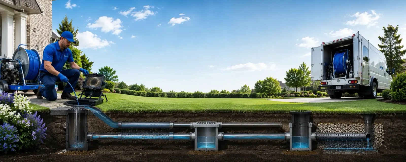 Outdoor drain cleaning information for North Lewisburg, OH